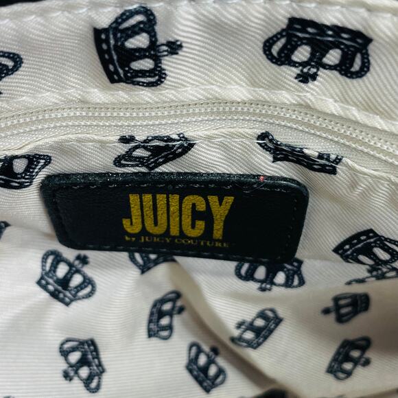 JUICY COUTURE Black Satchel Style Purse with Lock and Key - Picture 8 of 13